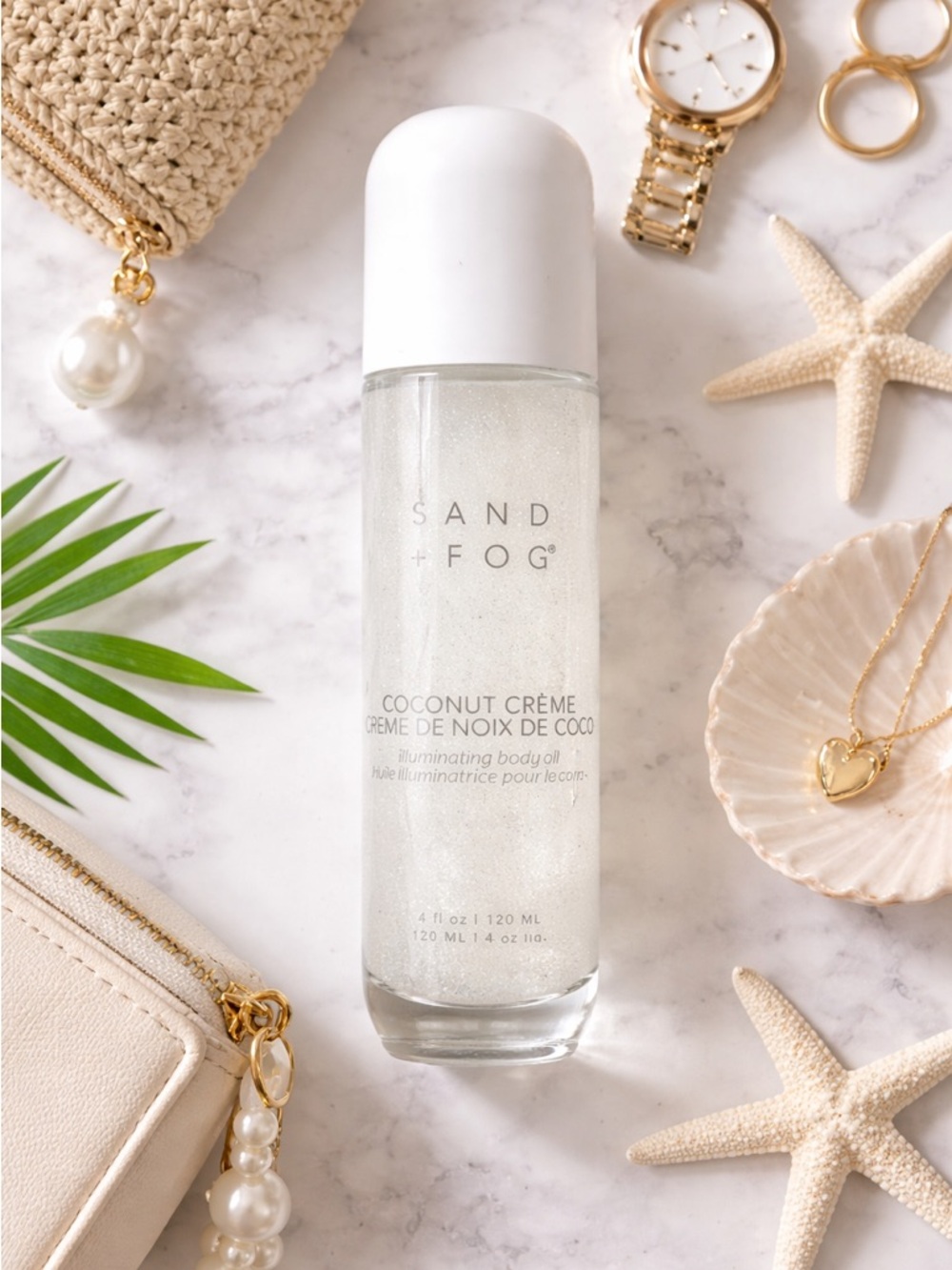 Sand + Fog Coconut Crème Illuminating Body Oil - White